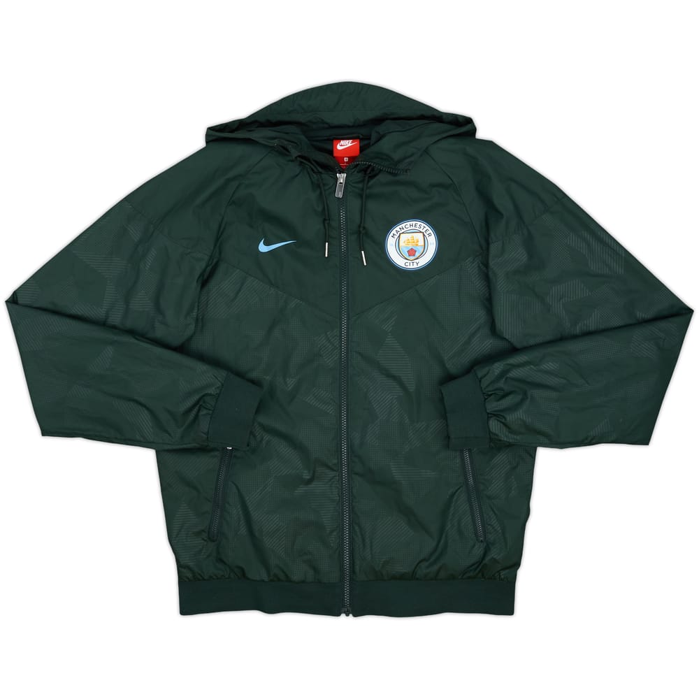 2017-18 Manchester City Nike Hooded Track Jacket - 8/10 - (S)