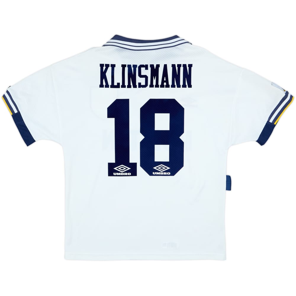 1993-95 Tottenham Home Shirt Klinsmann #18 - 8/10 - (M)