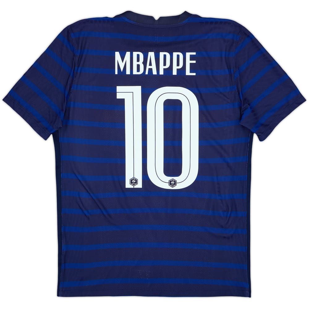 2020-21 France Authentic Home Shirt Mbappe #10 - 9/10 - (M)