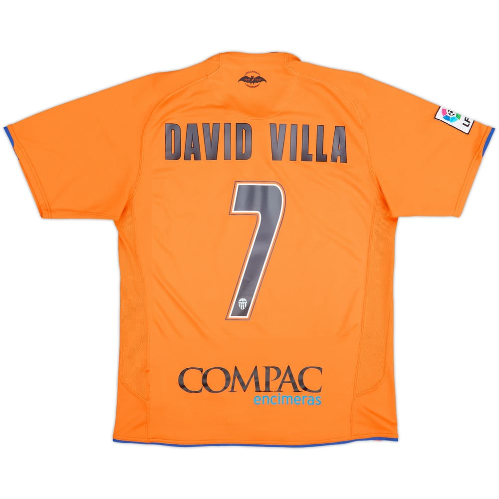 2007-08 Valencia Away Shirt David Villa #7 - 7/10 - (M)