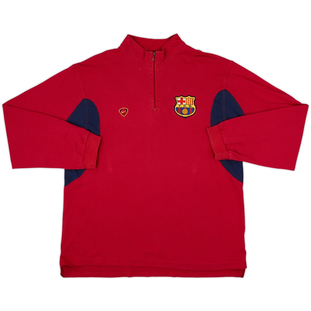2000-01 Barcelona Nike 1/4 Zip Training Top - 8/10 - (L)