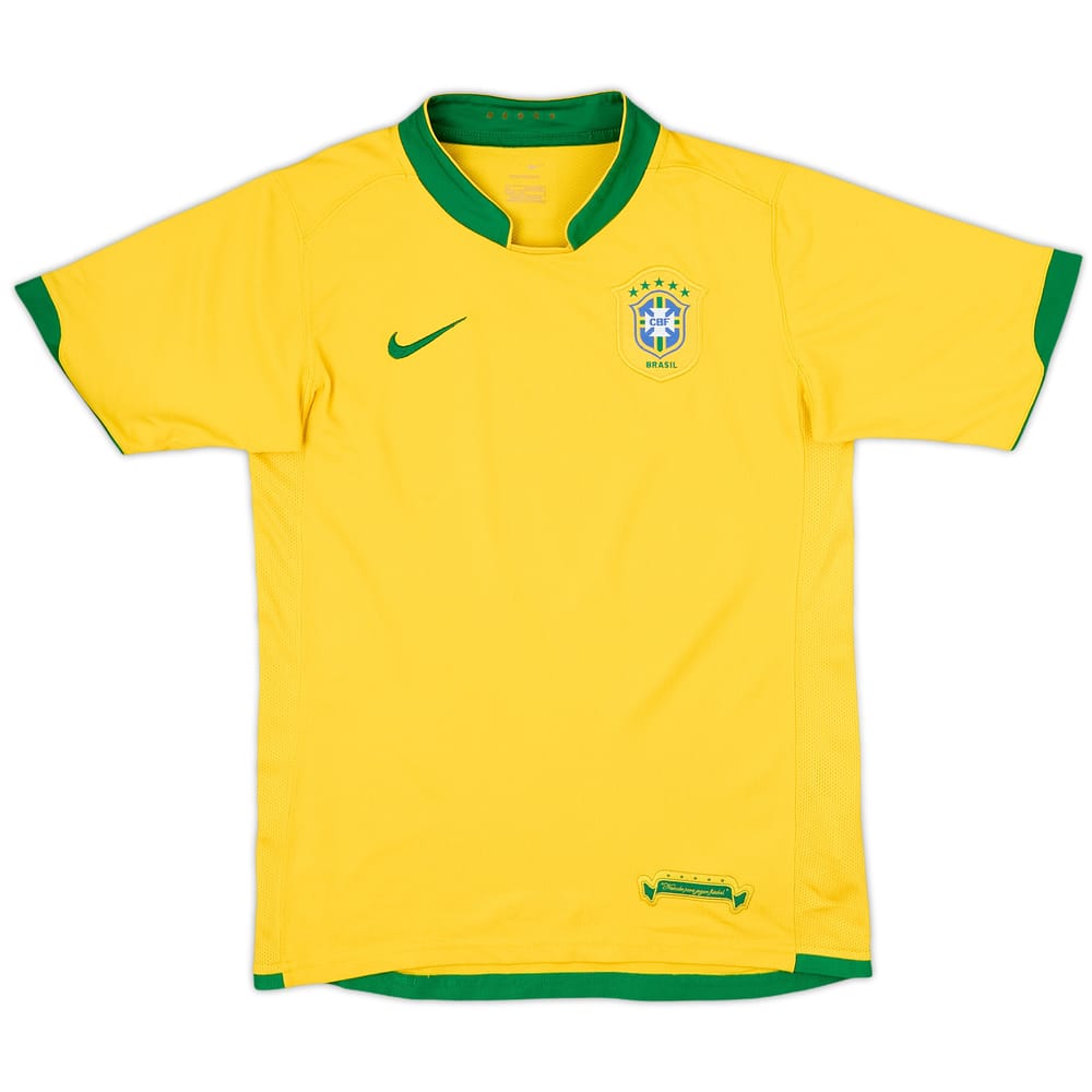 2006-08 Brazil Home Shirt - 7/10 - (L.Boys)
