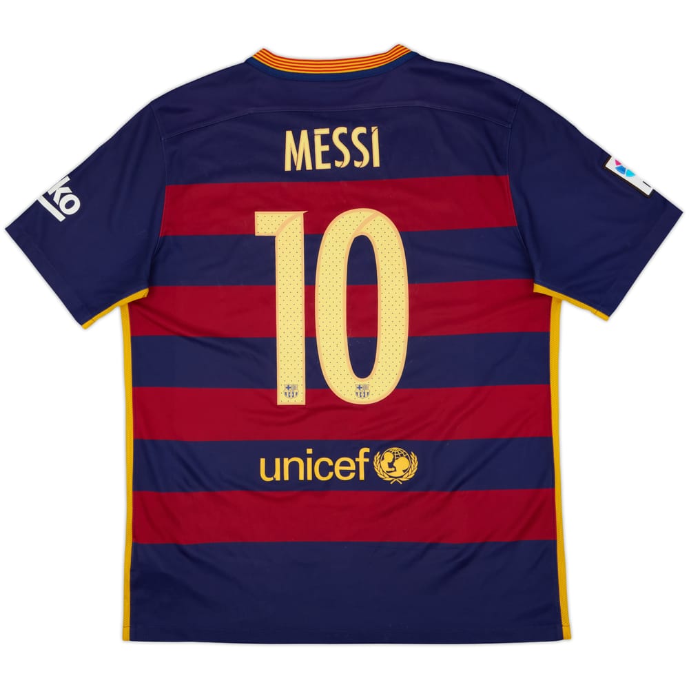 2015-16 Barcelona Home Shirt Messi #10 - 7/10 - (L)