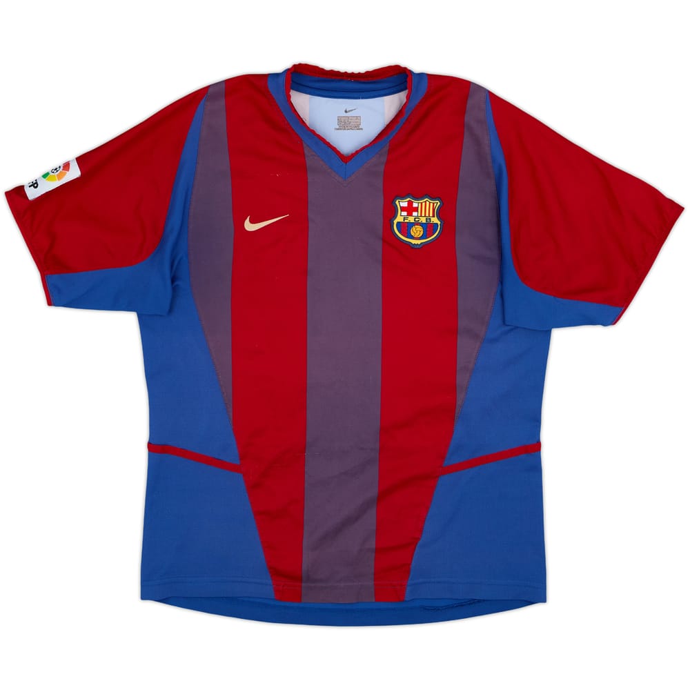 2002-03 Barcelona Home Shirt - 5/10 - (L.Boys)