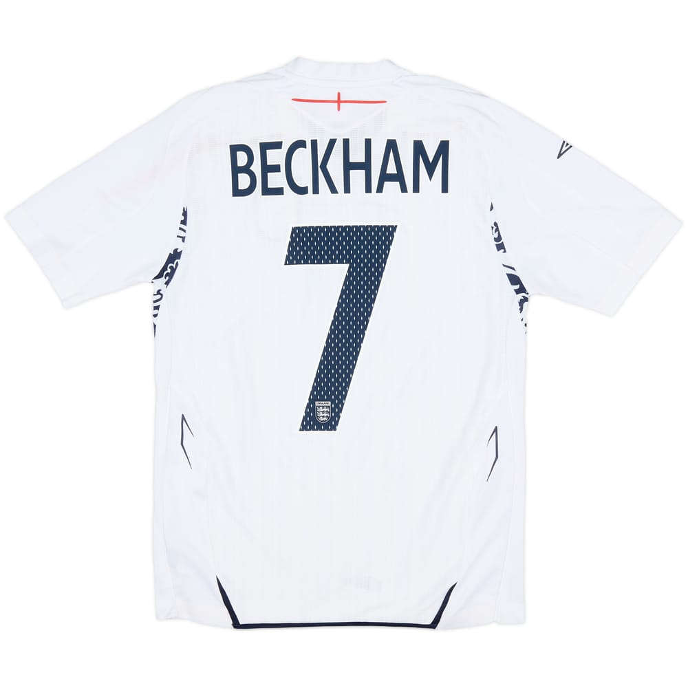 2007-09 England Home Shirt Beckham #7 - 10/10 - (XL.Boys)