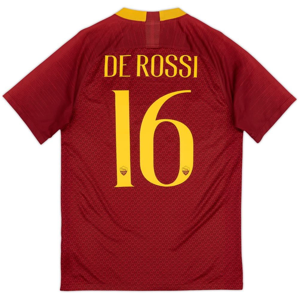 2018-19 Roma Home Shirt De Rossi #16 - 8/10 - (S)