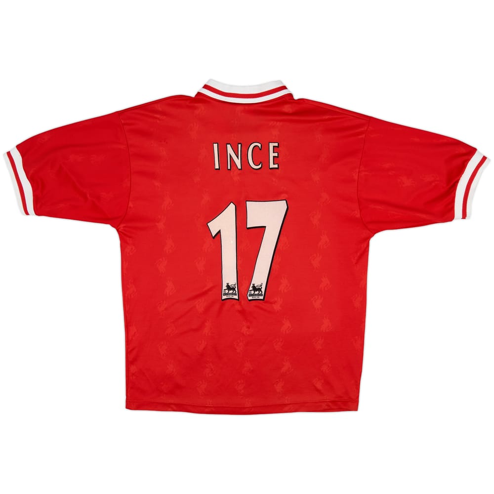 1996-98 Liverpool Home Shirt Ince #17 - 8/10 - (L)
