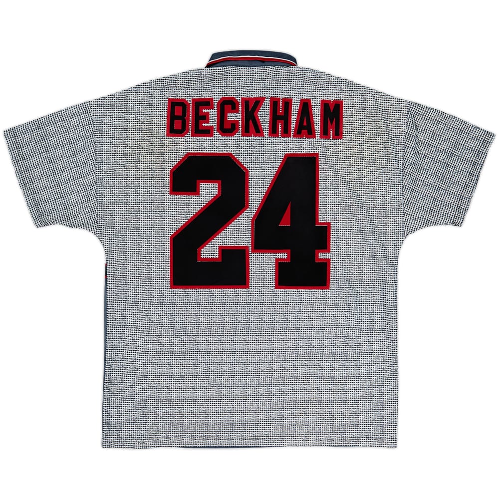 1995-96 Manchester United Away Shirt Beckham #24 - 9/10 - (L)