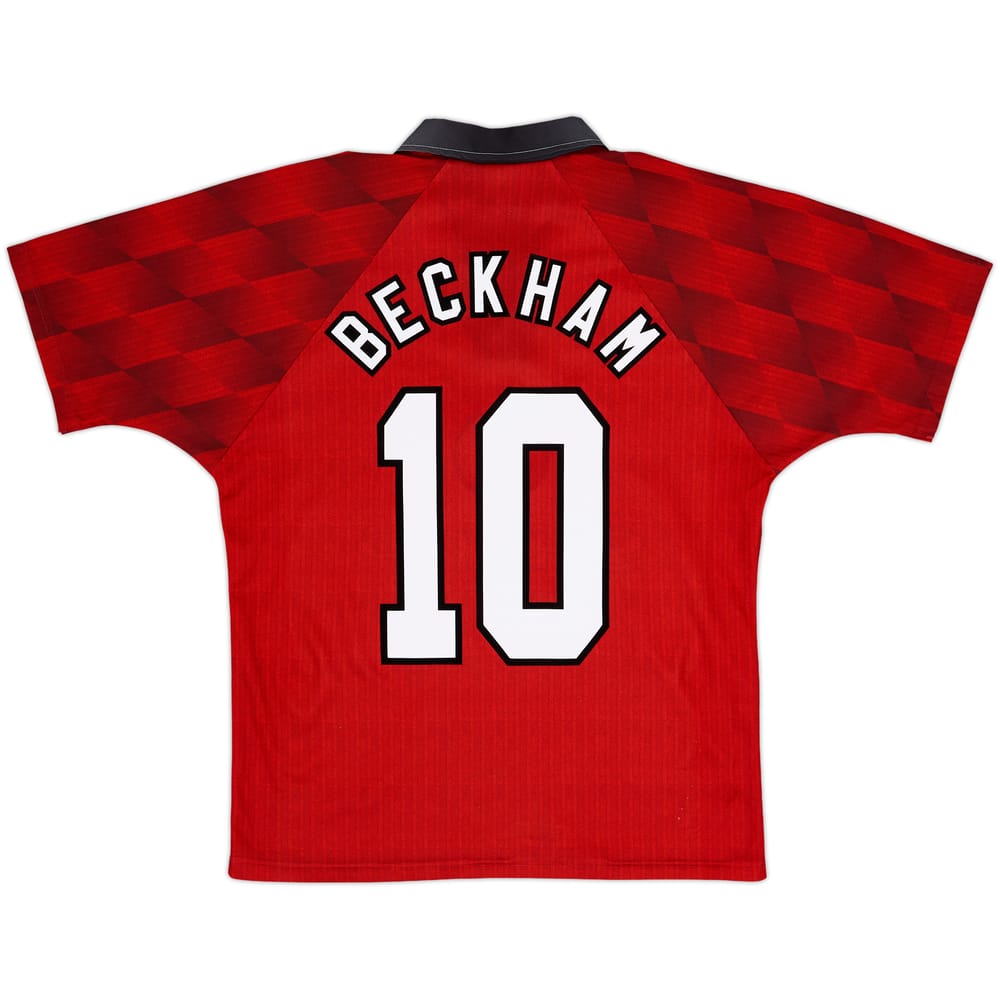1996-98 Manchester United Home Shirt Beckham #10 - 6/10 - (M)