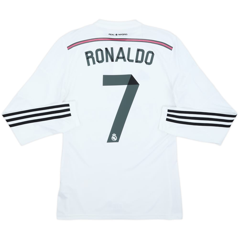 2014-15 Real Madrid Home L/S Shirt Ronaldo #7 - 7/10 - (S)