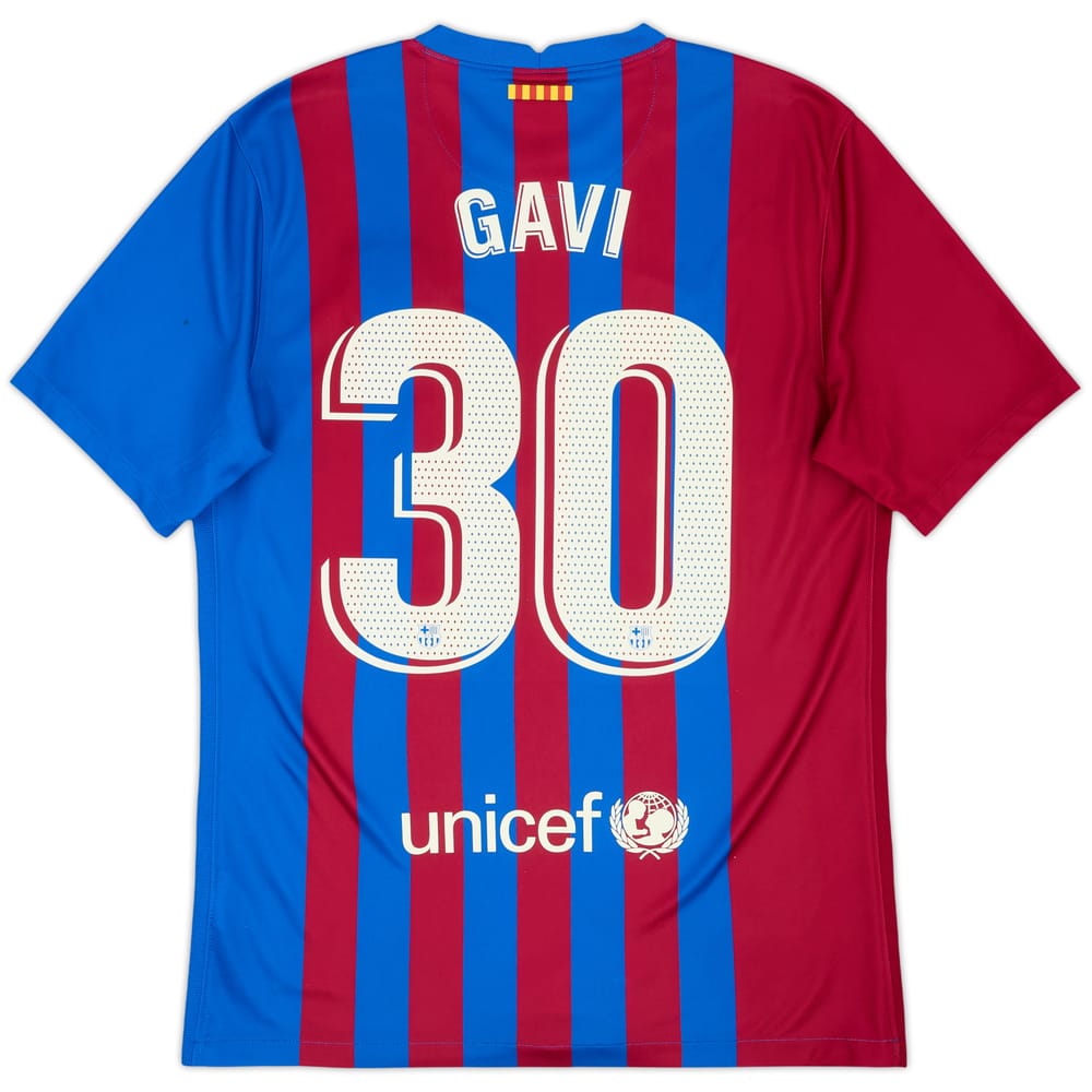 2021-22 Barcelona Home Shirt Gavi #30 - 7/10 - (M)
