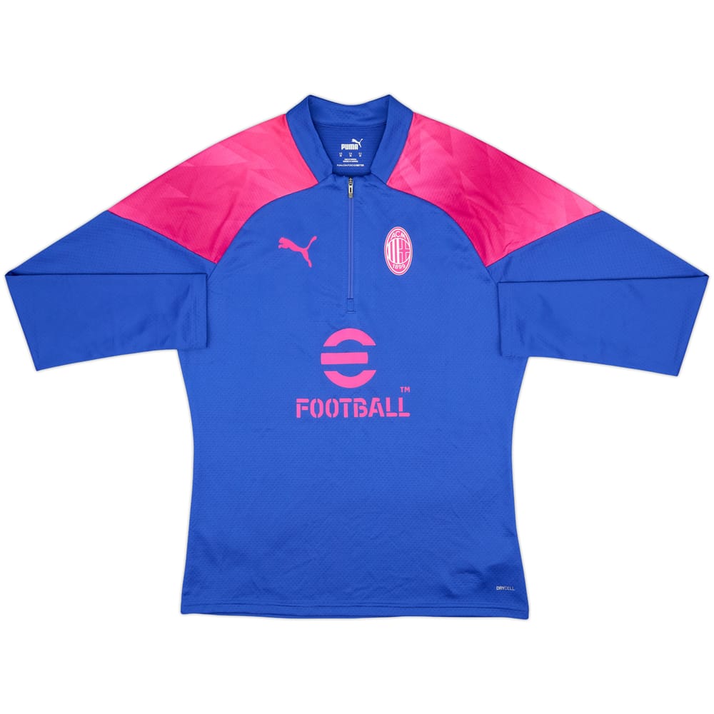 2023-24 AC Milan 1/4 Zip Training Top - 8/10 - (M)