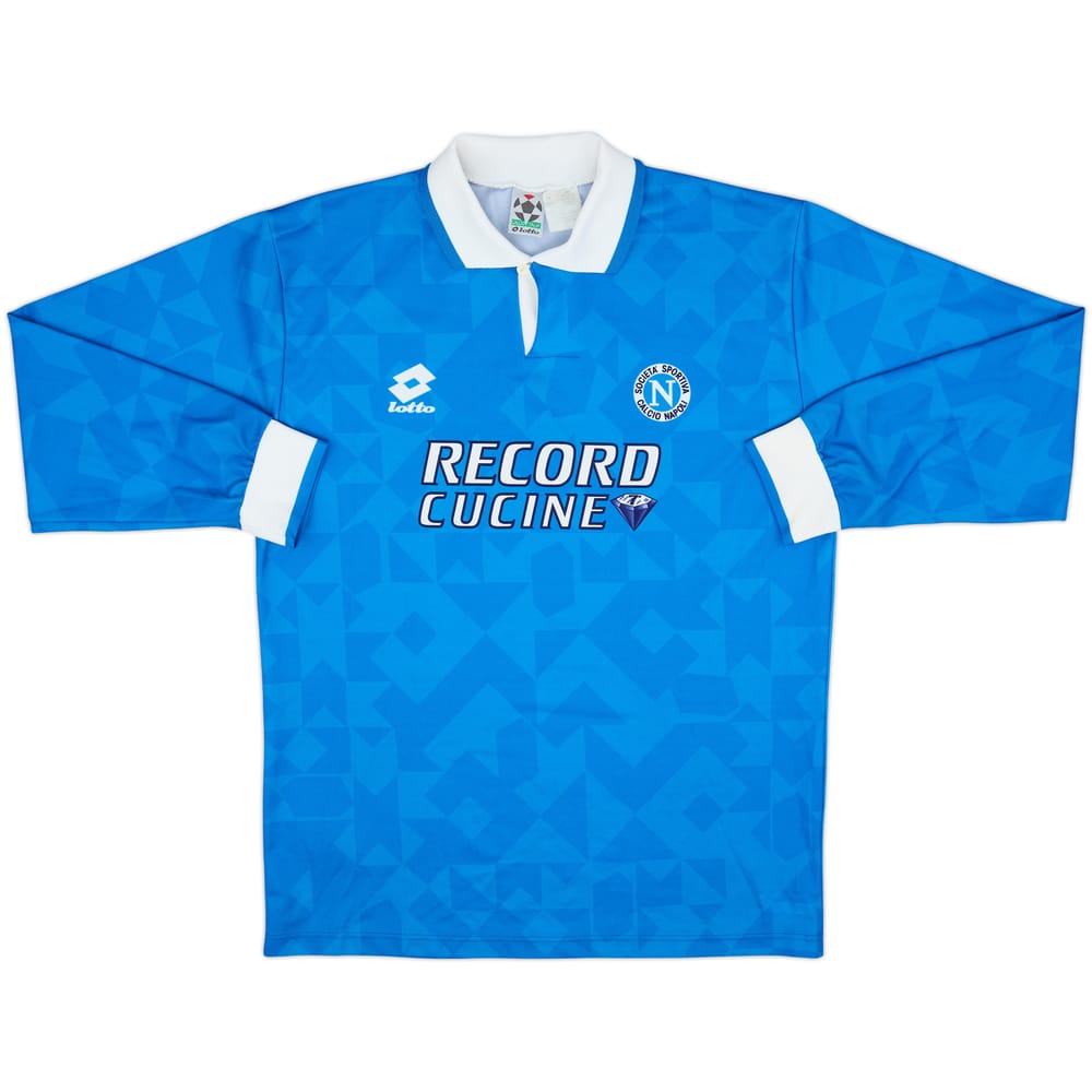 1994-96 Napoli Home L/S Shirt - 10/10 - (L)