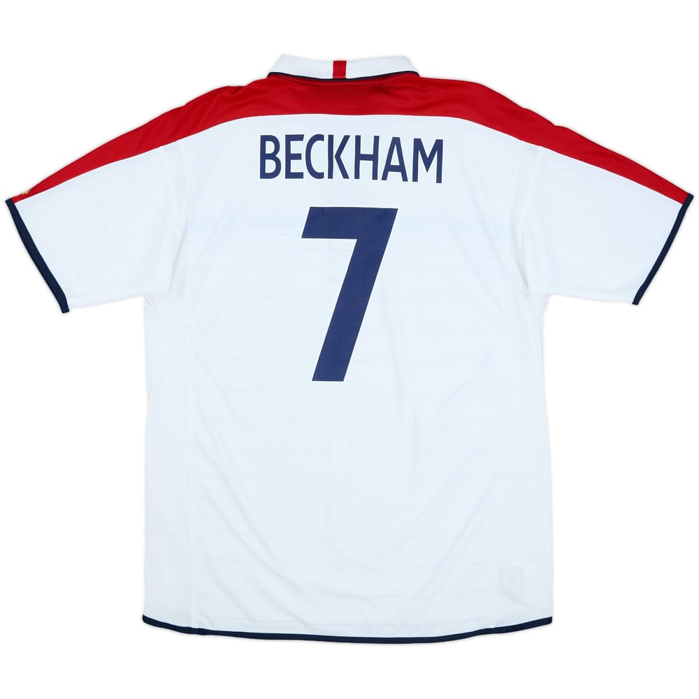 2003-05 England Home Shirt Beckham #7 - 9/10 - (XL)