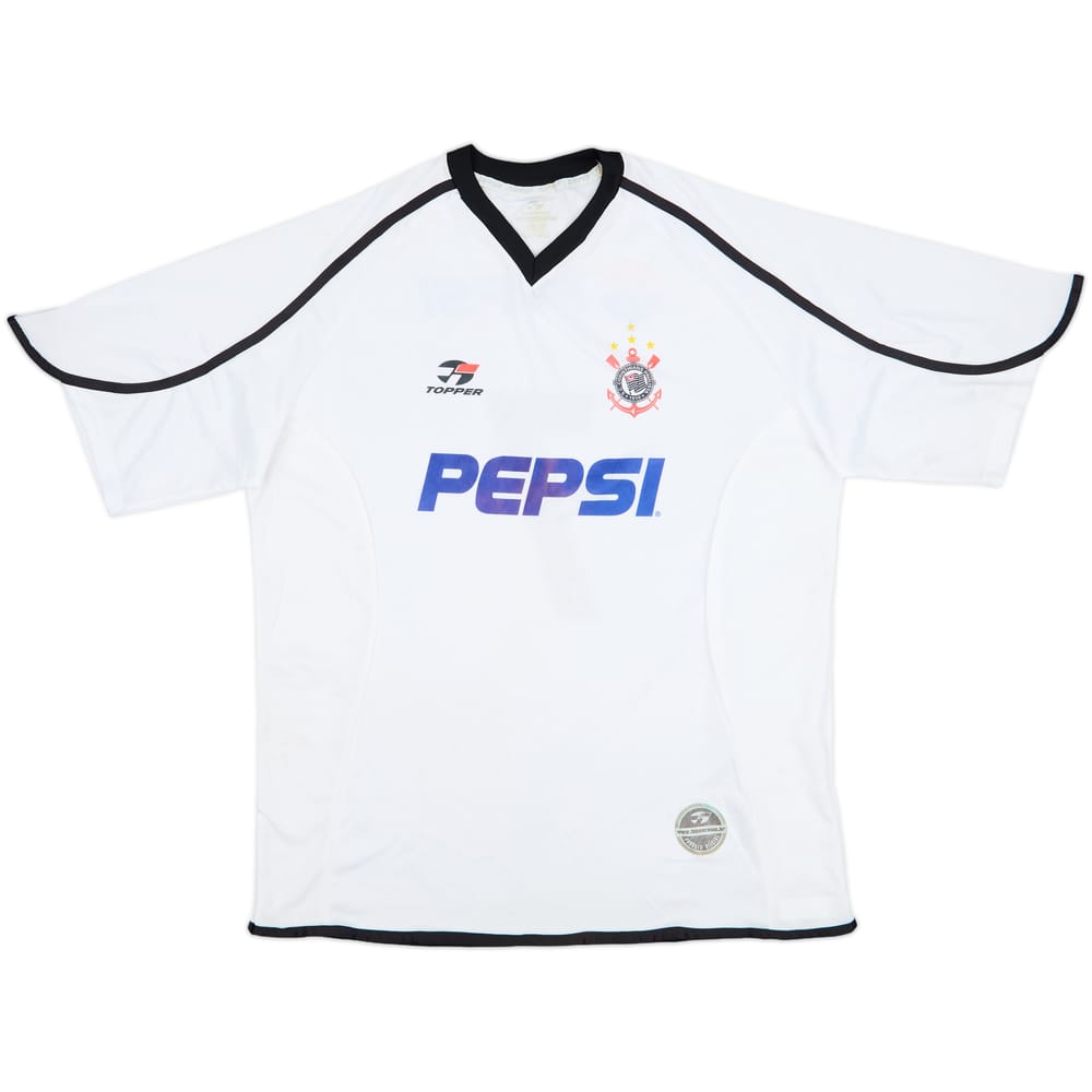 2001 Corinthians Home Shirt #7 - 8/10 - (XL)