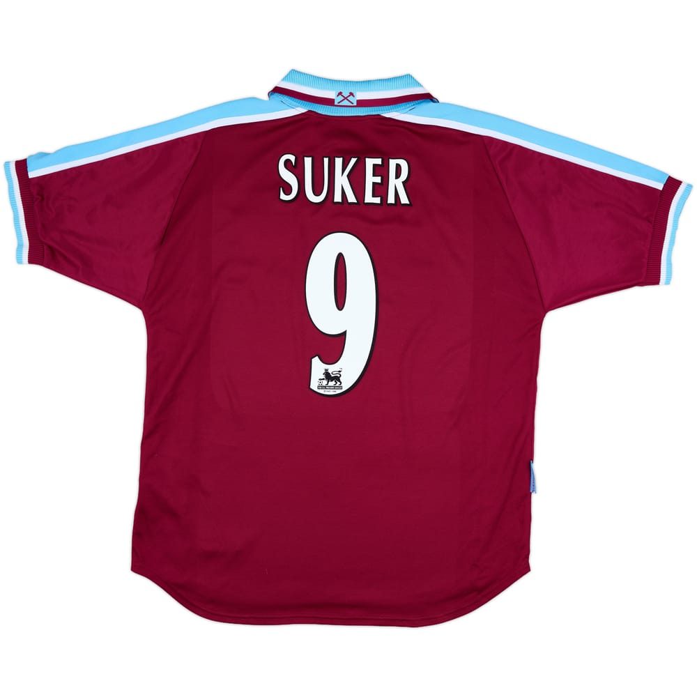 1999-01 West Ham Home Shirt Suker #9 - 8/10 - (XL)