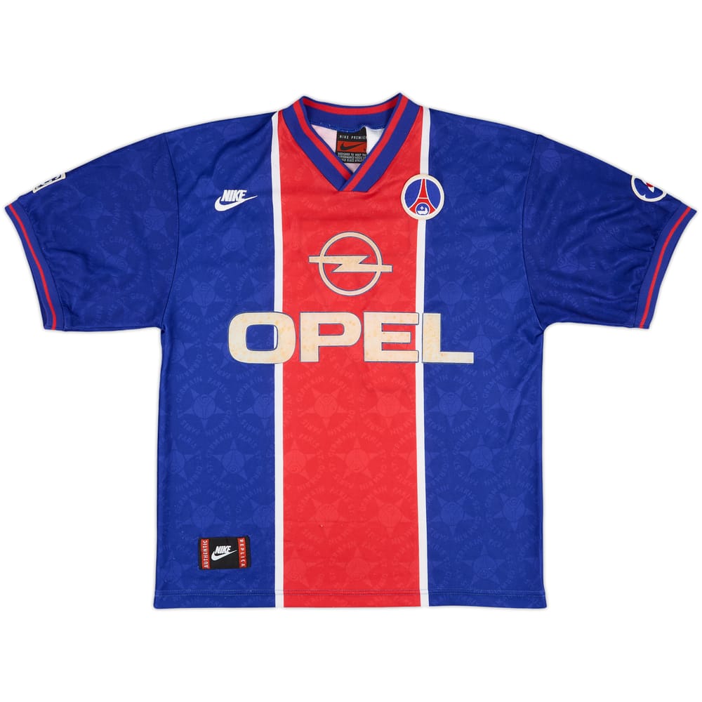 1995-96 Paris Saint-Germain Home Shirt #7 - 7/10 - (M)