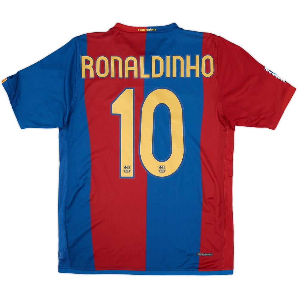 2006-07 Barcelona Home Shirt Ronaldinho #10 - 9/10 - (S)