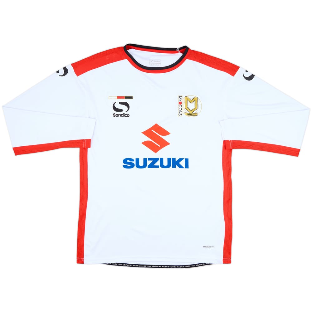 2014-15 MK Dons Home L/S Shirt - 9/10 - (M)