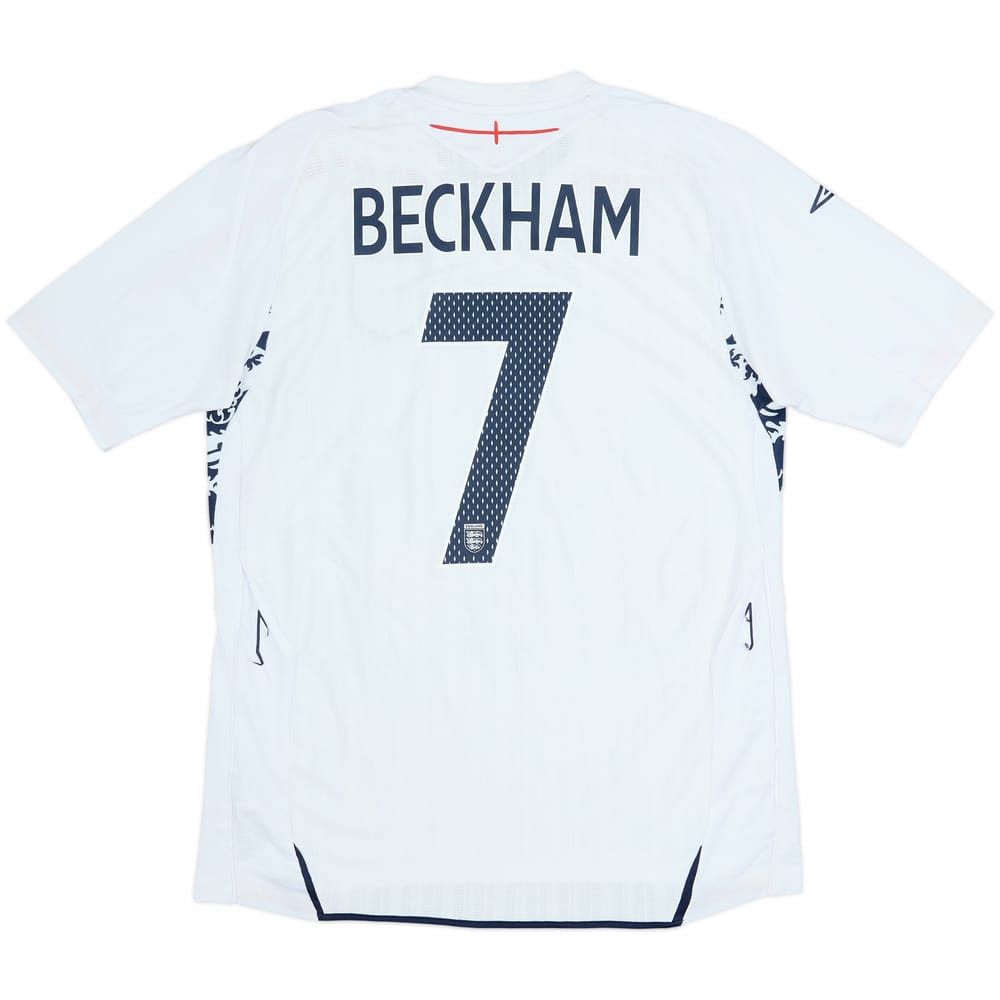 2007-09 England Home Shirt Beckham #7 - 5/10 - (L)
