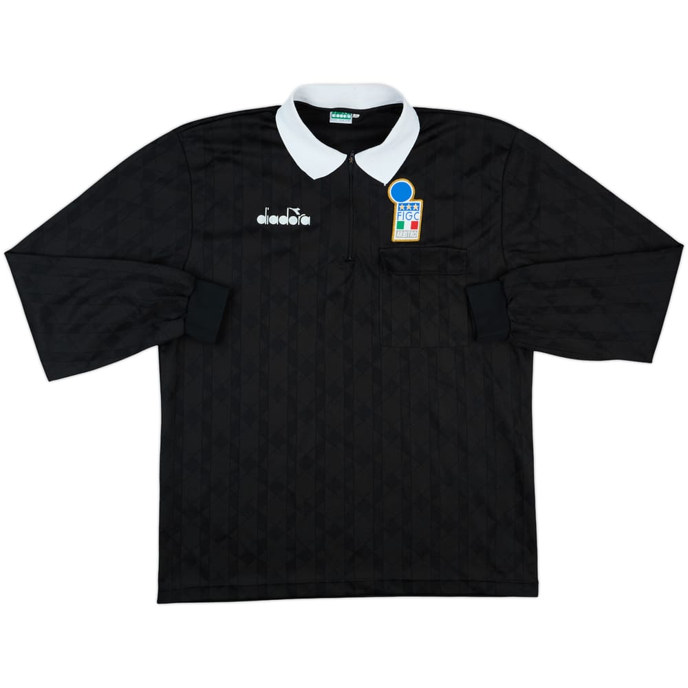 1990s Italy FIGC Diadora Referee L/S Shirt - 8/10 - (XL)