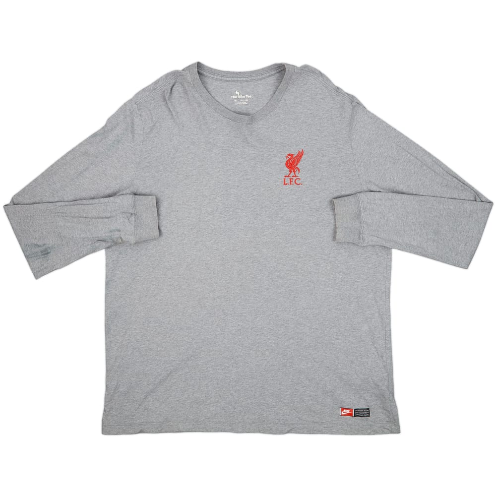2021-22 Liverpool Nike L/S Cotton Tee - 7/10 - (XXL)