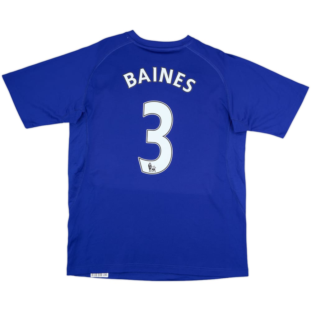 2010-11 Everton Home Shirt Baines #3 - 8/10 - (L)