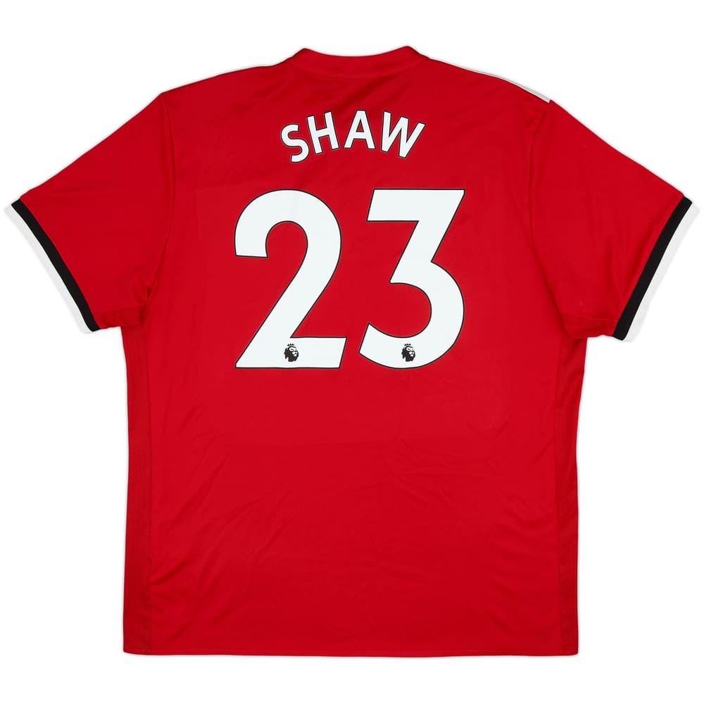 2017-18 Manchester United Home Shirt Shaw #23 - 9/10 - (XL)