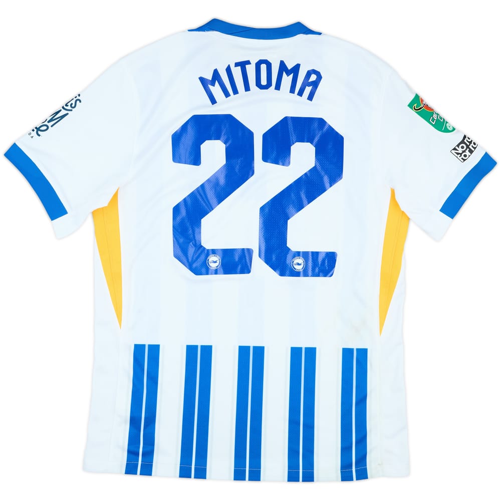 2024-25 Brighton Match Worn Carabao Cup Home Shirt Mitoma #22