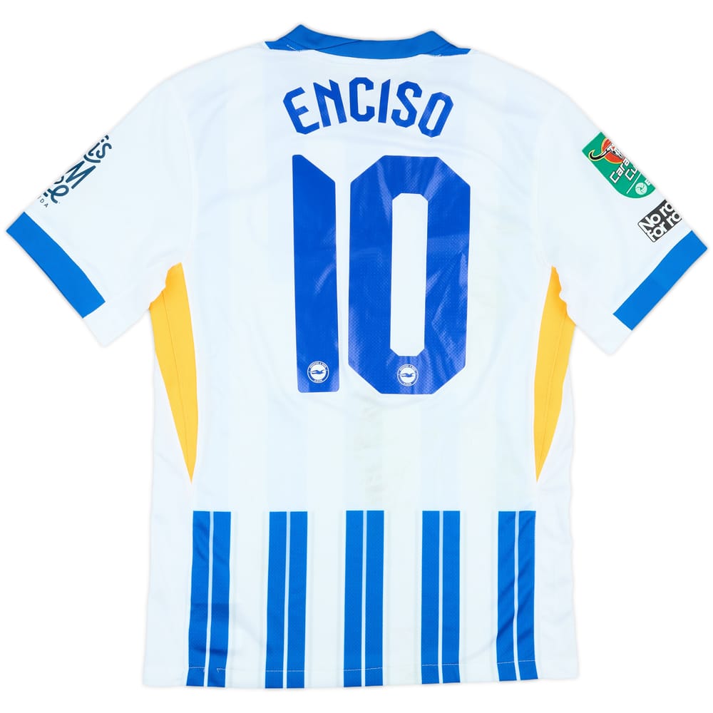 2024-25 Brighton Match Worn Carabao Cup Home Shirt Enciso #10