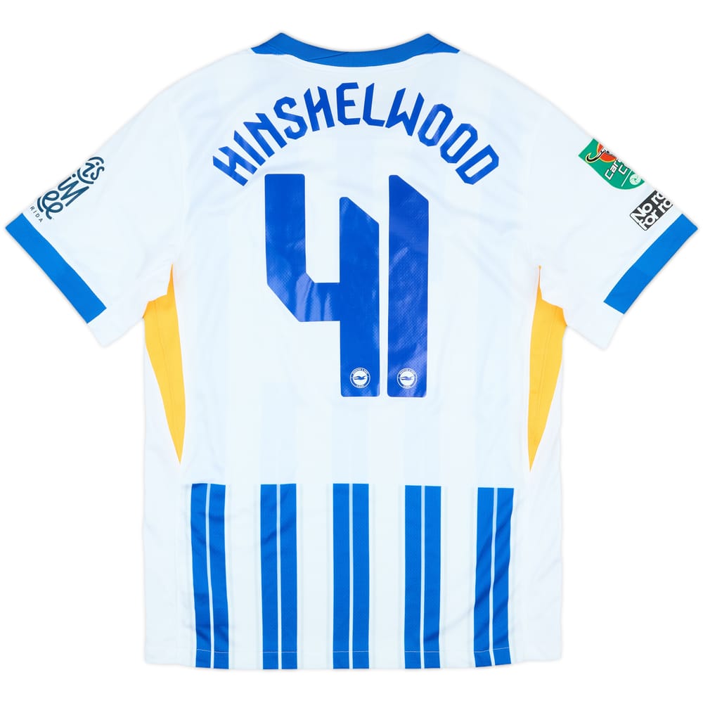 2024-25 Brighton Match Issue Carabao Cup Home Shirt Hinshelwood #41