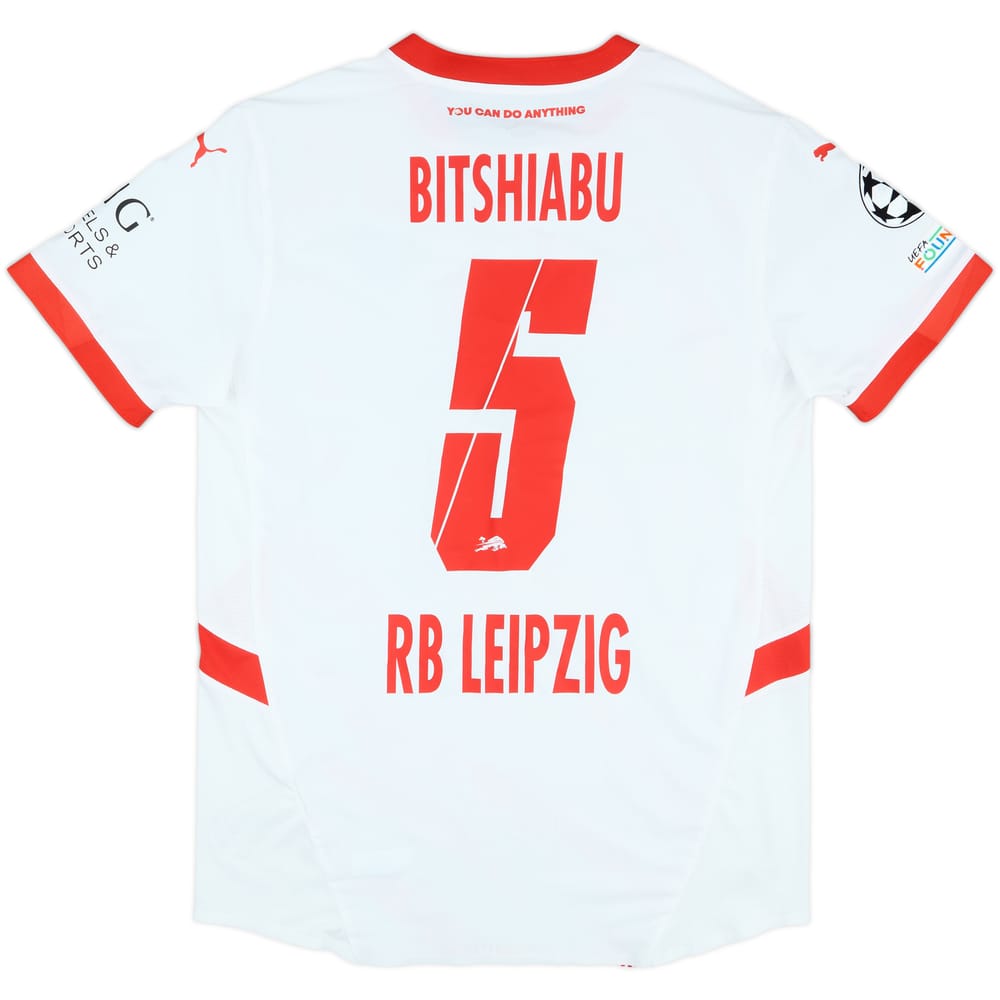 2024-25 RB Leipzig Match Issue Champions League Home Shirt Bitshiabu #5