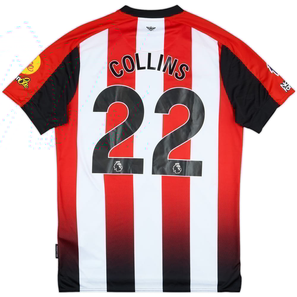 2024-25 Brentford Match Issue Home Shirt Collins #22