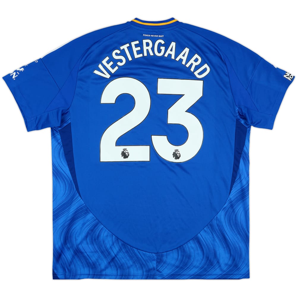 2024-25 Leicester Match Issue Home Shirt Vestergaard #23