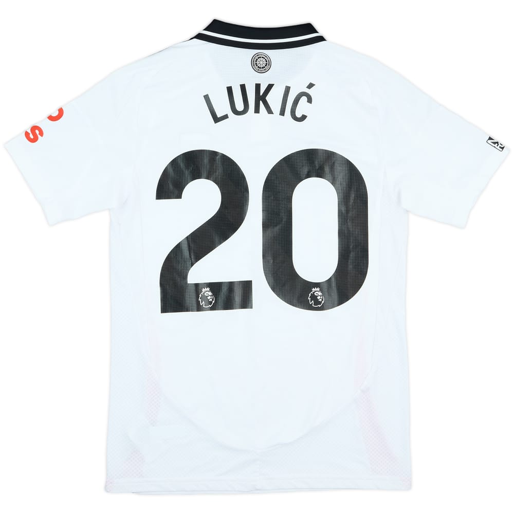 2024-25 Fulham Match Issue Home Shirt Lukic #20