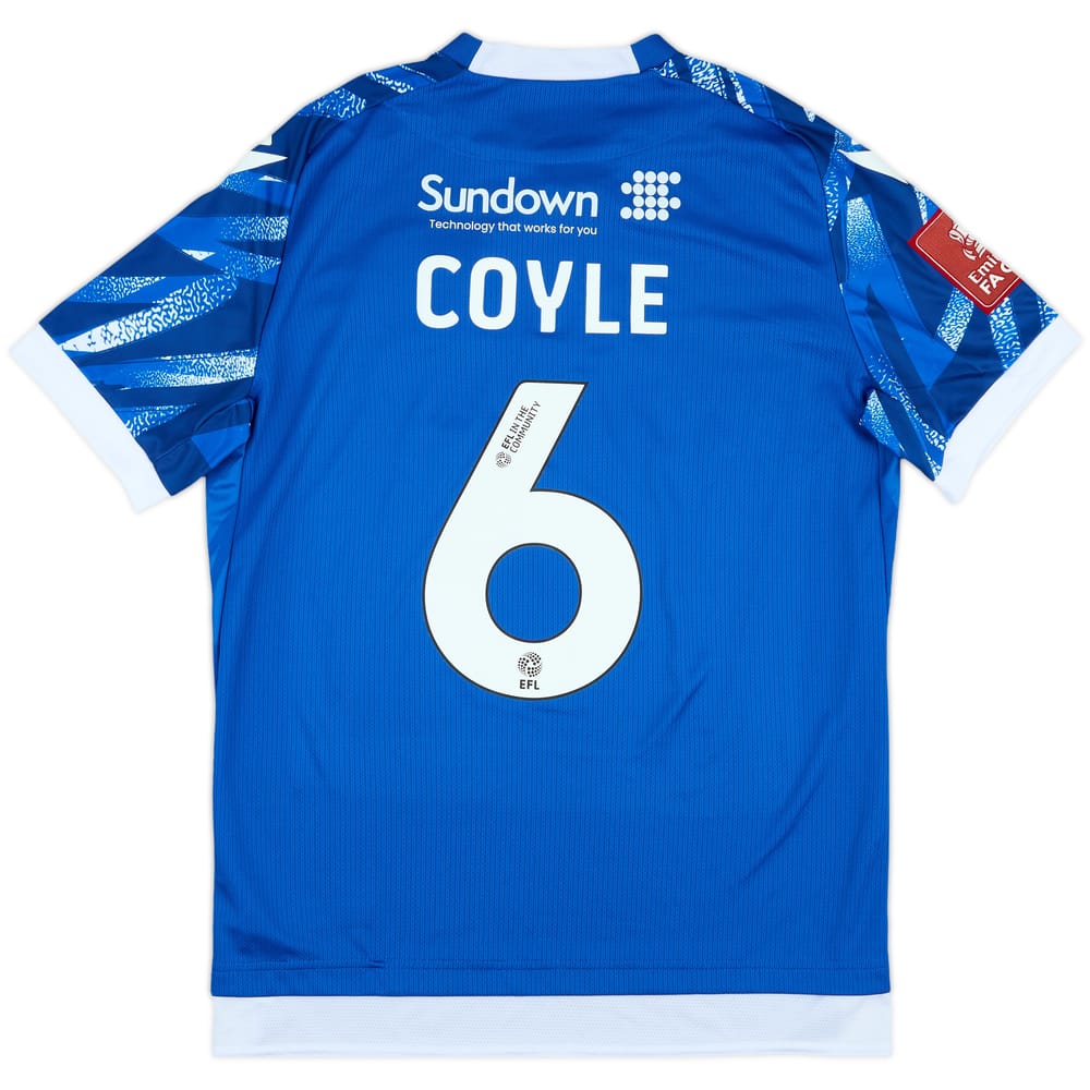 2024-25 Accrington Stanley Player Issue FA Cup Commemorative Shirt Coyle #6