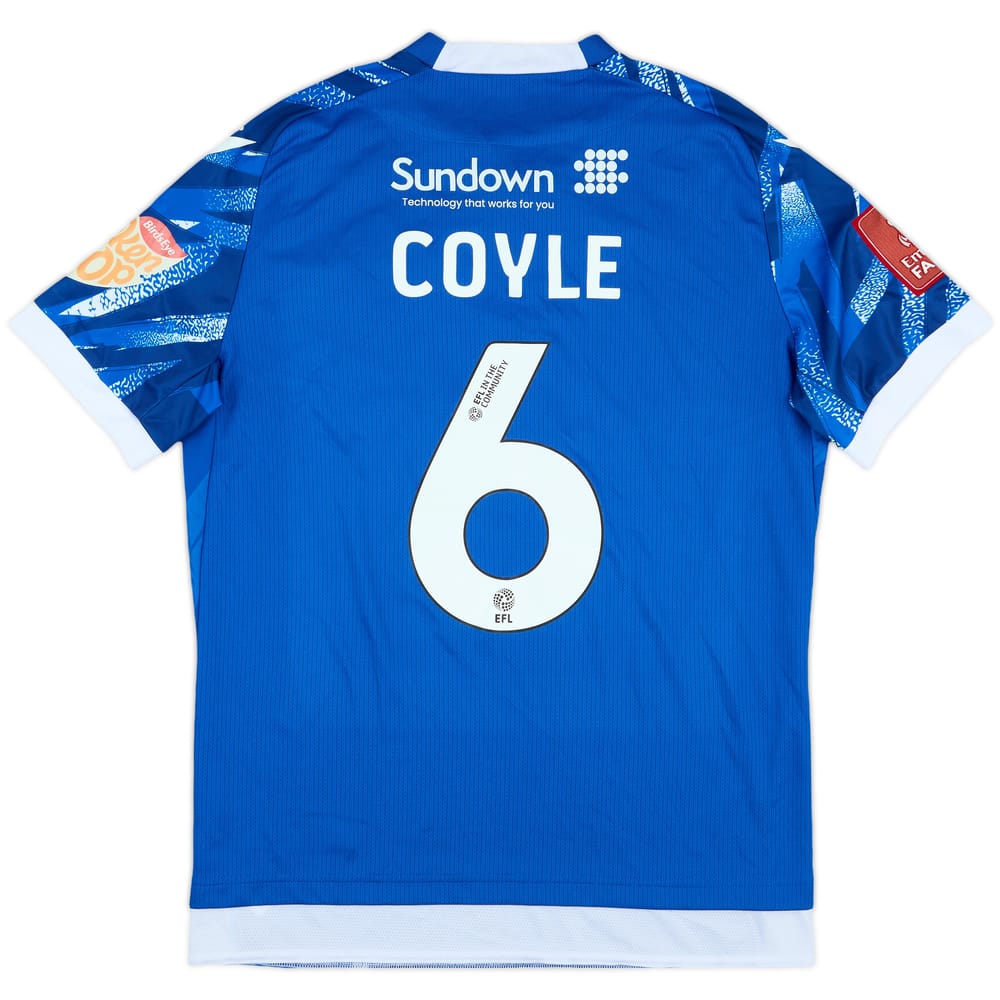2024-25 Accrington Stanley Match Issue FA Cup Commemorative Shirt Coyle #6