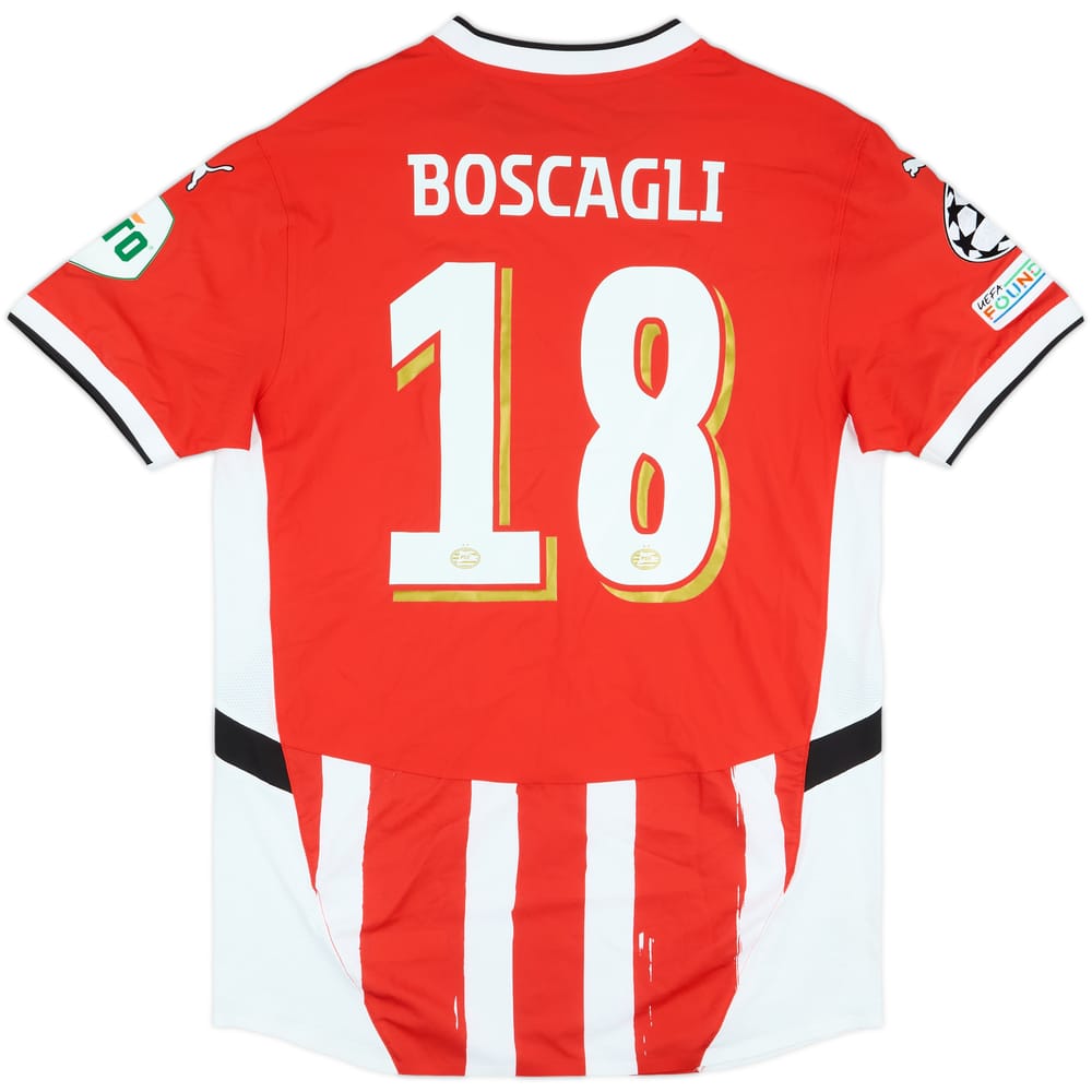 2024-25 PSV Match Issue Champions League Home Shirt Boscagli #18