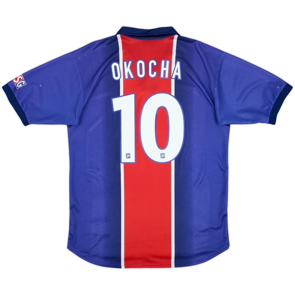 1998-99 Paris Saint-Germain Home Shirt Okocha #10 - 7/10 - (L)