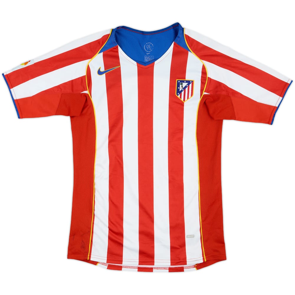 2004-05 Atletico Madrid Home Shirt - 7/10 - (M.Boys)
