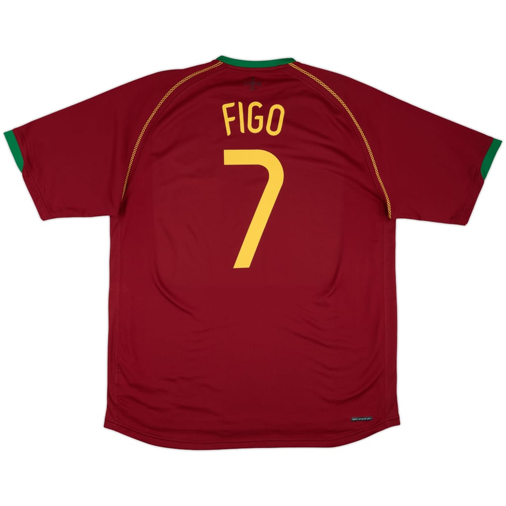 2006-08 Portugal Home Shirt Figo #7 - 8/10 - (XL)