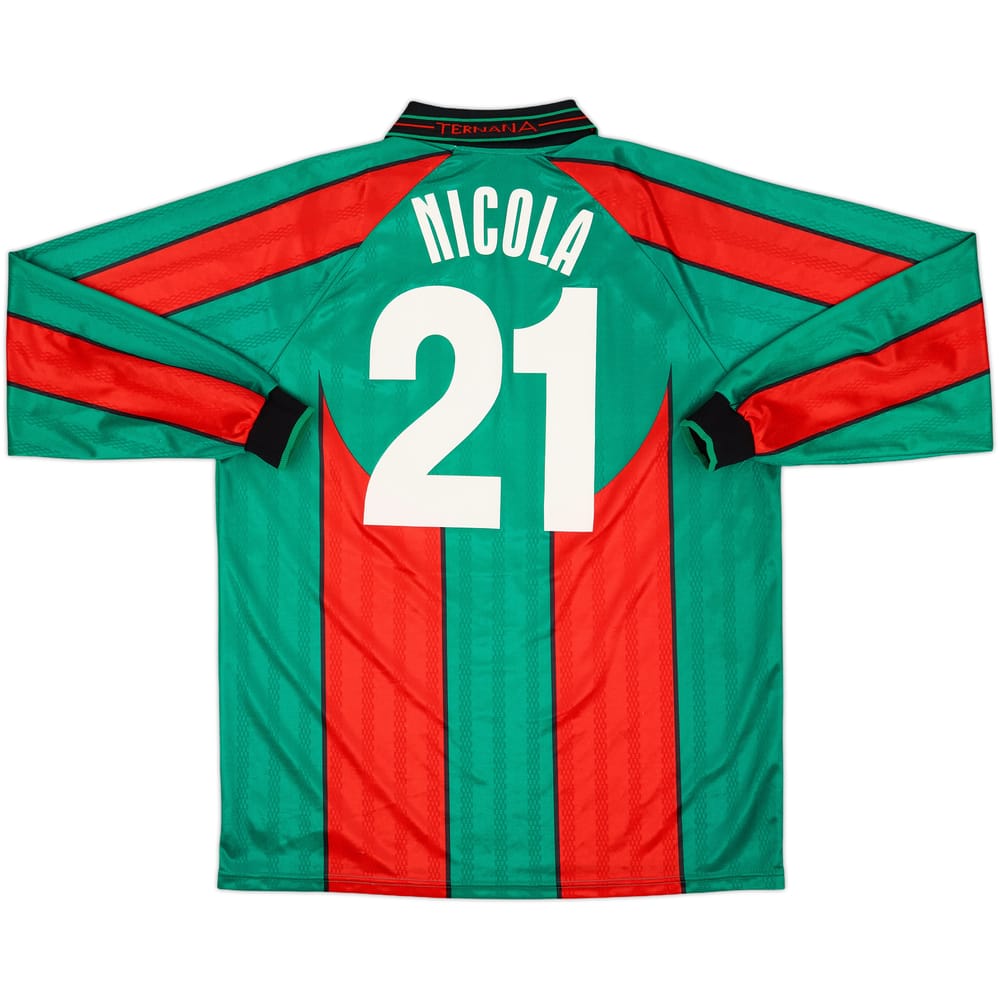 2001-02 Ternana Home L/S Shirt Nicola #21 - 9/10 - (XXL)