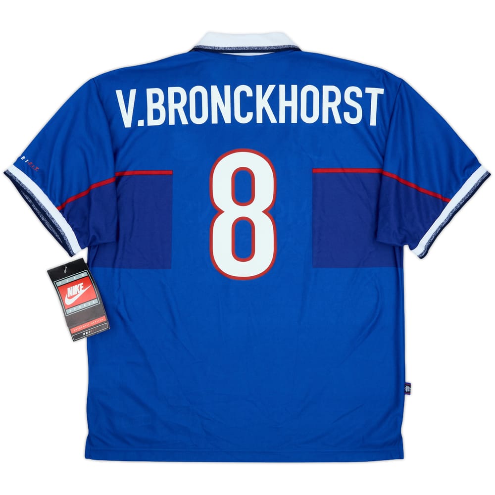 1997-99 Rangers Home Shirt V.Bronckhorst #8 (XL)