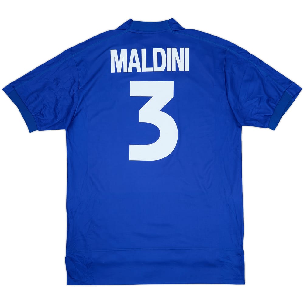 1998-99 Italy Home Shirt Maldini #3 - 9/10 - (L)