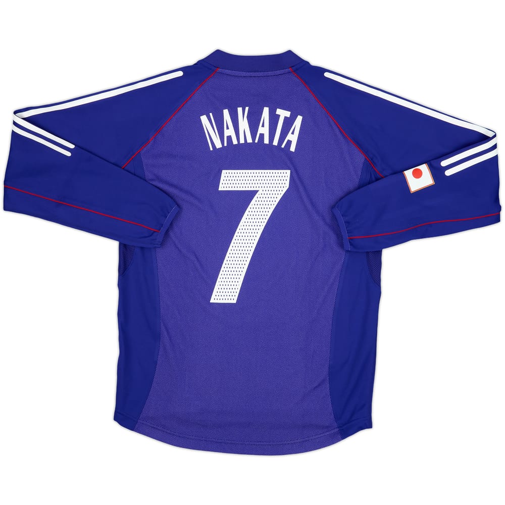 2002-04 Japan Home L/S Shirt Nakata #7 - 8/10 - (S)