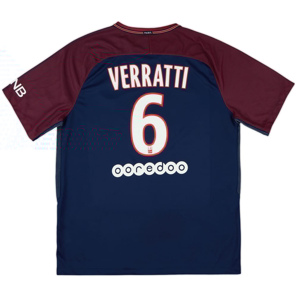 2017-18 Paris Saint-Germain Home Shirt Verratti #6 - 9/10 - (XL)