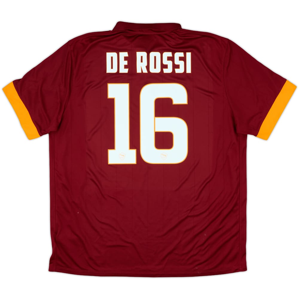 2014-15 Roma Home Shirt De Rossi #16 - 9/10 - (XXL)