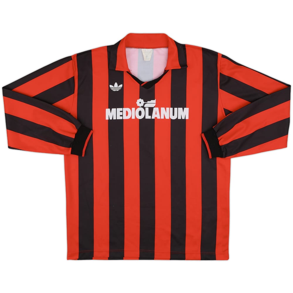 1990-91 AC Milan Basic Home L/S Shirt - 8/10 - (XL)