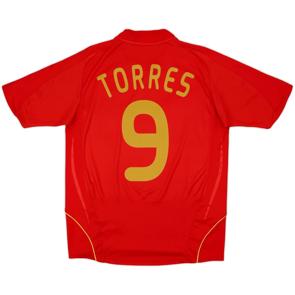 2007-09 Spain Home Shirt Torres #9 - 6/10 - (XL.Boys)
