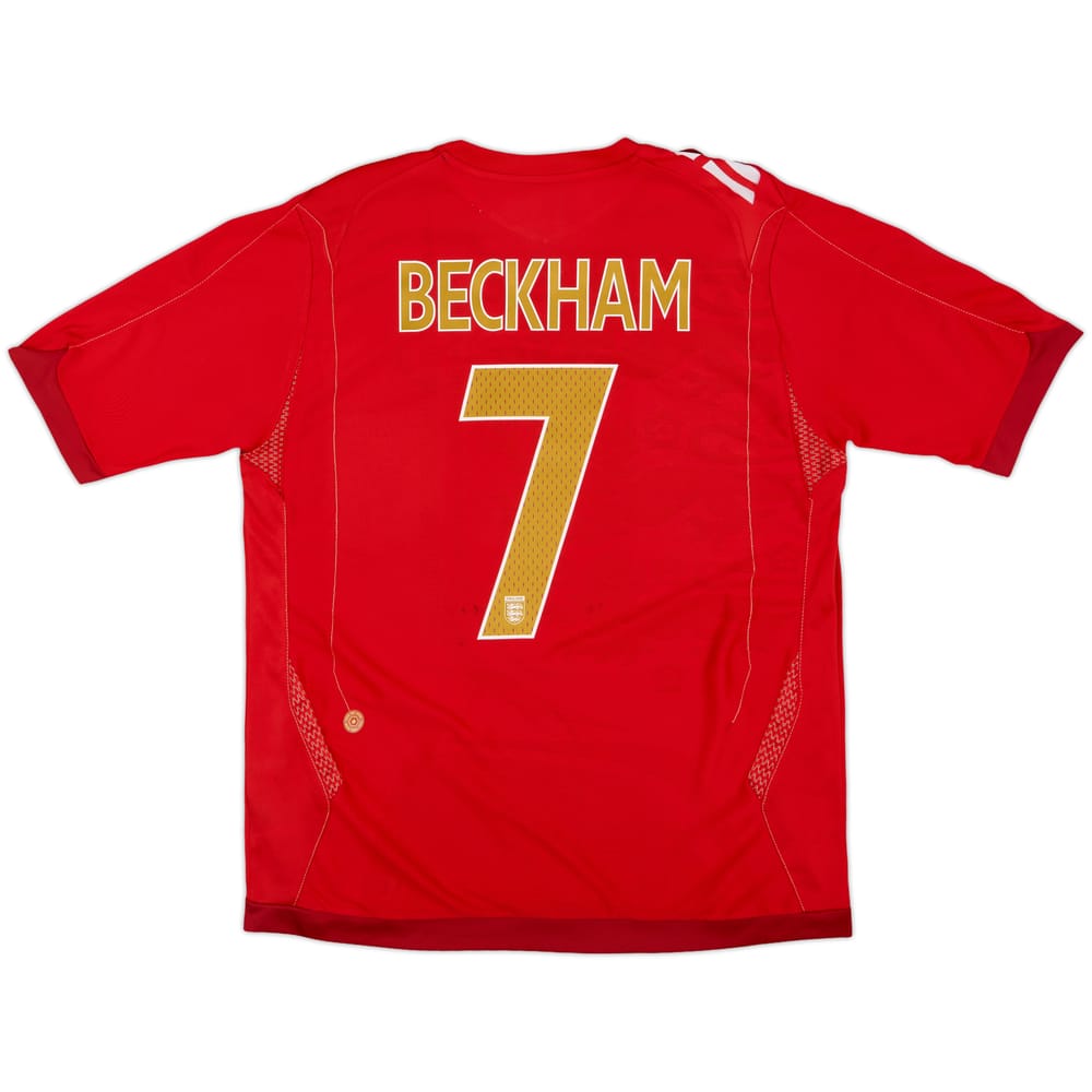 2006-08 England Away Shirt Beckham #7 - 7/10 - (L)